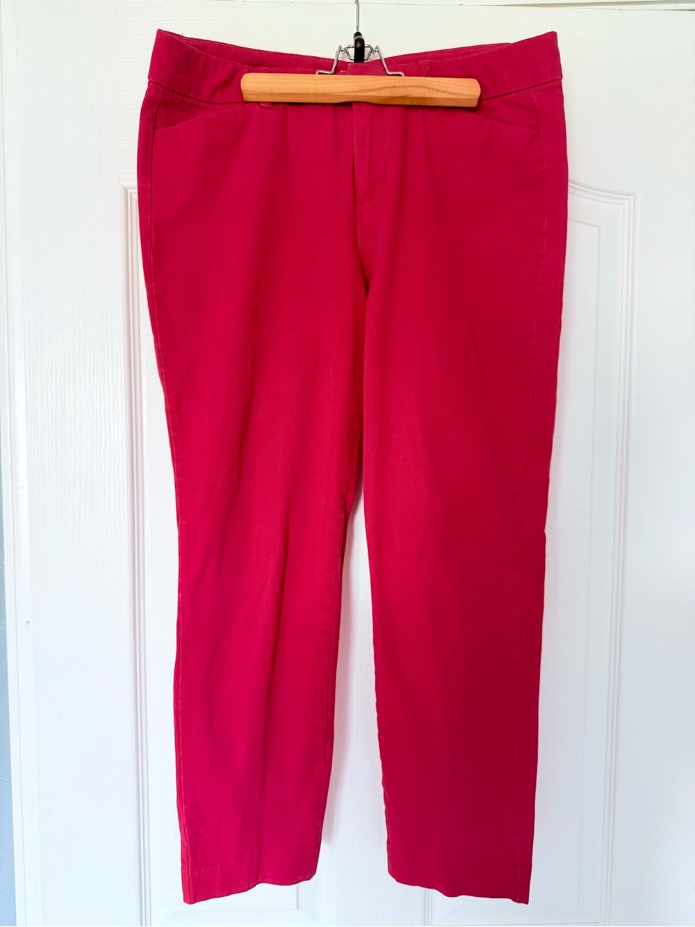 {Old Navy} Women’s Pixie Slim Fit Apple Red Stretchy Ankle Chinos Dress Pants